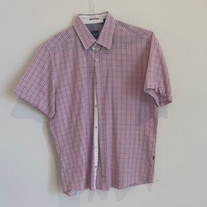 Boss Casual Pink Plaid Button Down Shirt